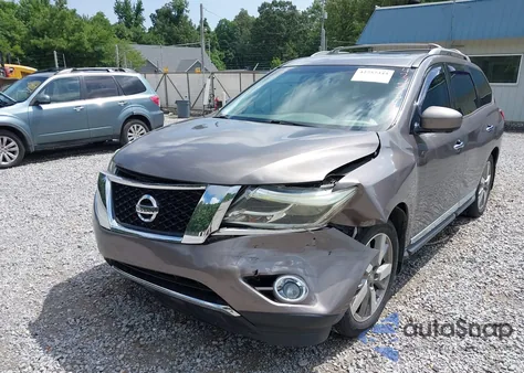 2014 Nissan Pathfinder Platinum from USA, damaged, VIN 5N1AR2MNXEC724243